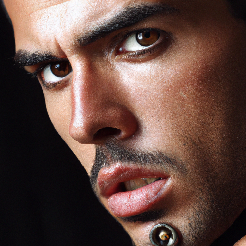 Retrato masculino luz Rembrandt en estudio profesional Bogotá